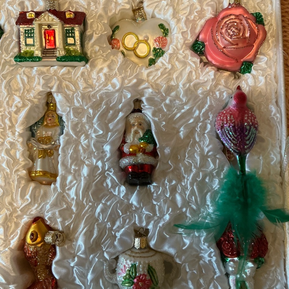 Vintage Old World Christmas Bride's Ornaments Collection - 12 Ornaments!